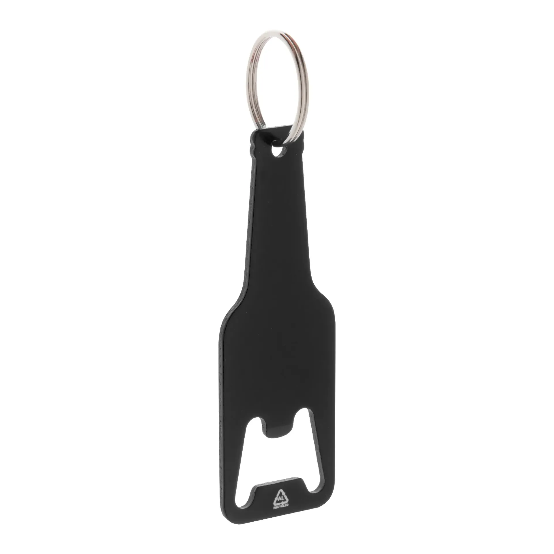 [AP808068-BLK] Schlüsselanhänger-Flaschenöffner „Kaipi“ mit Lasergravur (Schwarz)