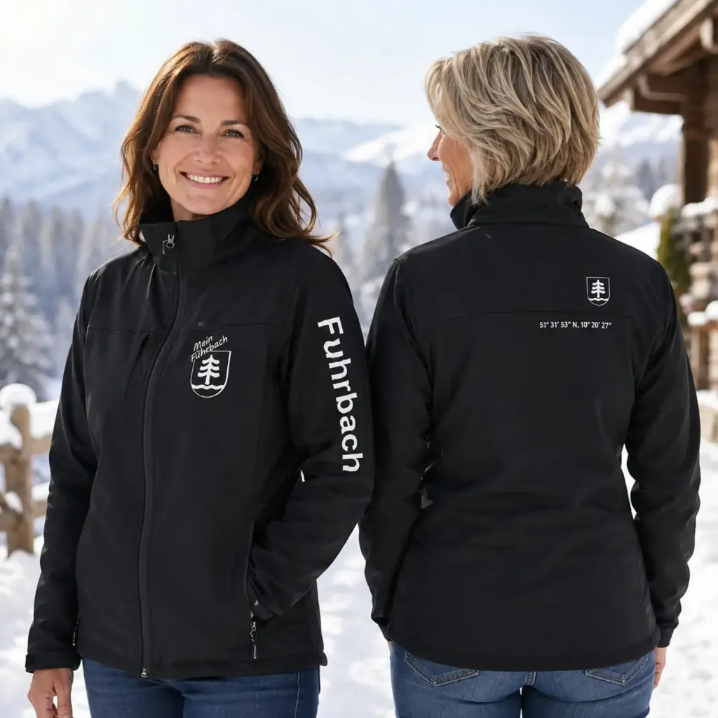 [MF-SSF-LAD-S-OHNE] Classic Soft Shell Jacket "Mein Fuhrbach" – Ladys (S, Ohne Personalisierung)