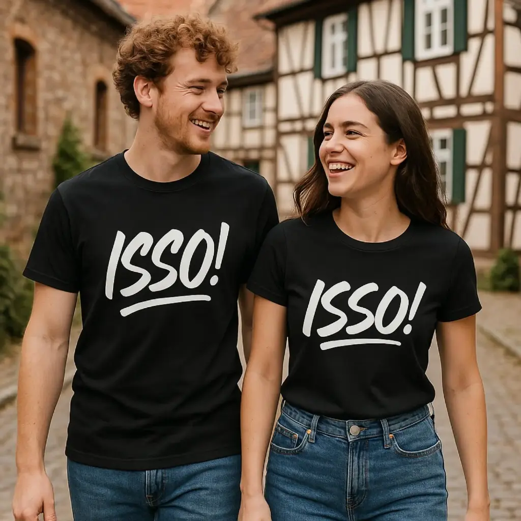 T-Shirt „ISSO!“ – Schwarz, Unisex | HansArbeit  (XS)