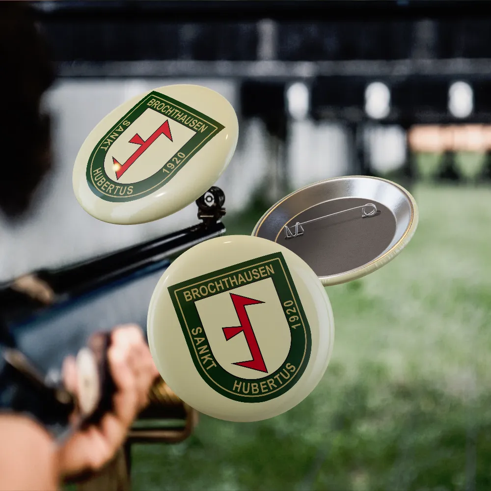 [BU-001] Runde Vereins-Buttons – Brochthausen St. Hubertus, 32 mm