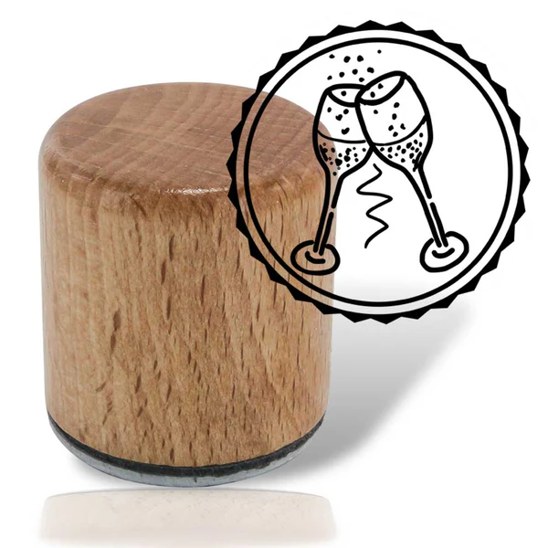 [HO005] Hölzli Motivstempel von #HansArbeit (Sektgläser)