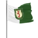 Hissfahne quer „St. Hubertus Brochthausen“ – für Masten ohne Ausleger | #HansArbeit