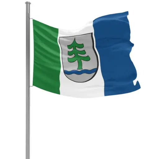 [BAU246502-FU] Hissfahne quer 'Fuhrbach' – Ideal für Masten ohne Ausleger,150x88cm